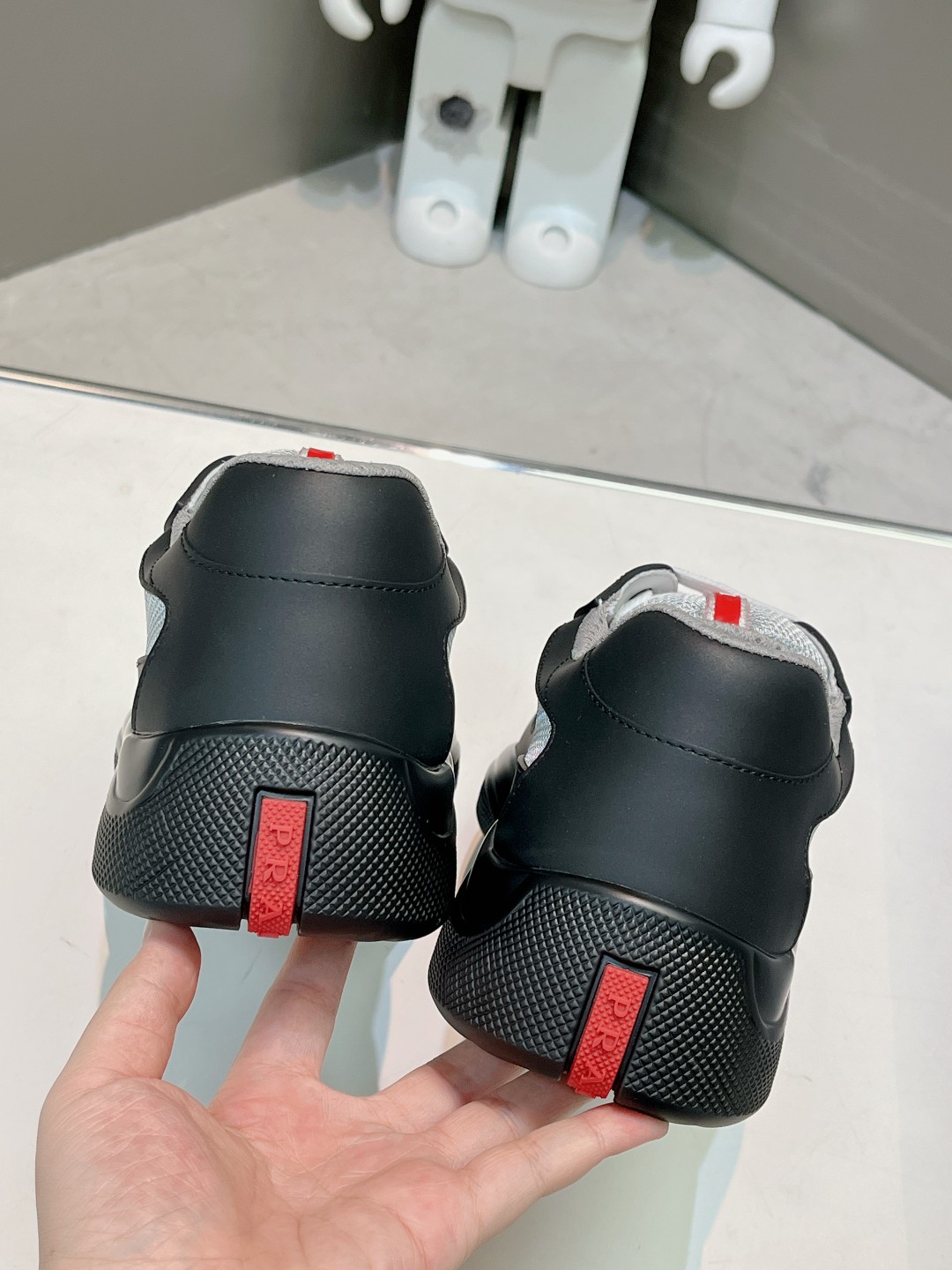 Prada soft rubber and Bike fabric sneakers