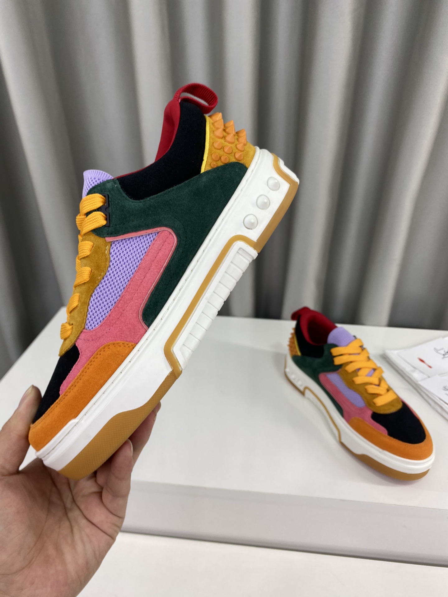 Christian Louboutin 2024 Unisex Red Sole Platform Sneakers