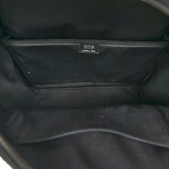 Christian Dior Oblique Jacquard Grained Calfskin Saddle Zip Backpack