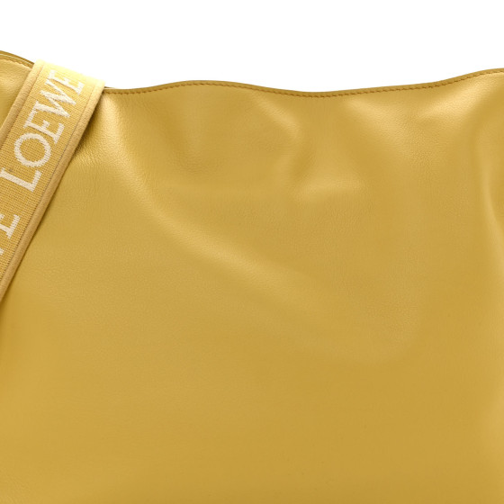 LOEWE Calfskin Monochrome Flamenco Knot Clutch Pale Yellow Glaze