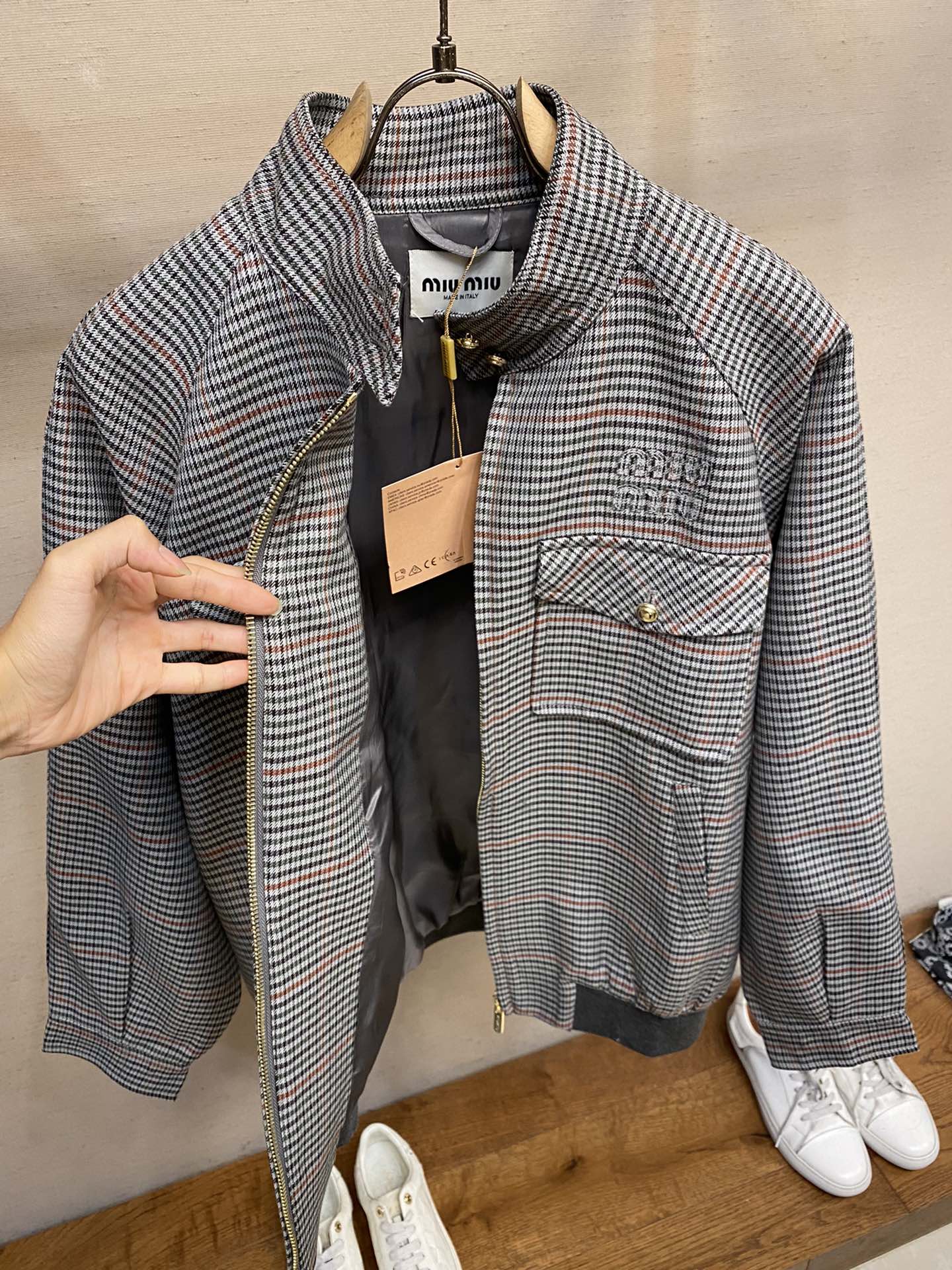 Slate gray pattern jacket