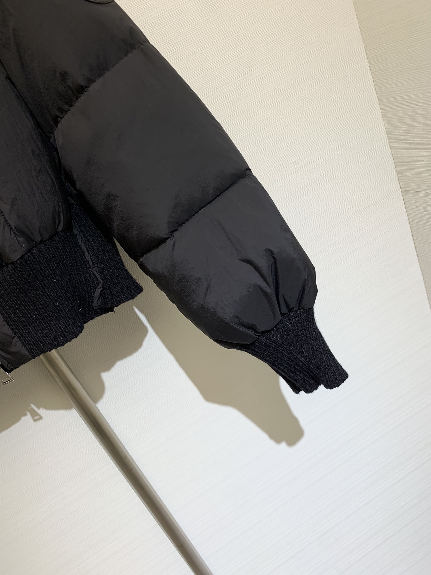 2024 Autumn and Winter Latest Knitted Splicing Large Lapel Jacket Down Jacket