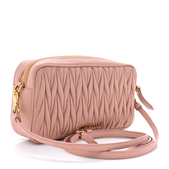 Miu Miu Nappa Matelasse Crossbody Bag Orchidea