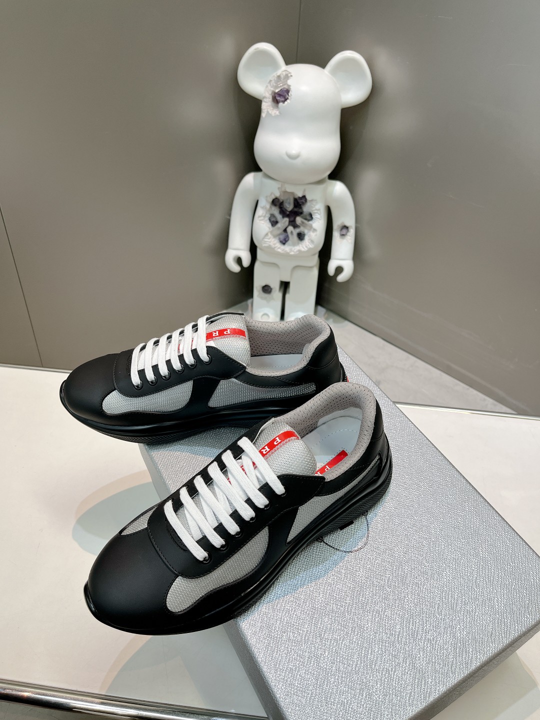 Prada soft rubber and Bike fabric sneakers