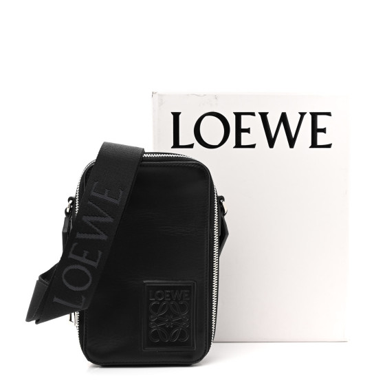 LOEWE Smooth Calfskin Vertical Pocket Crossbody Black