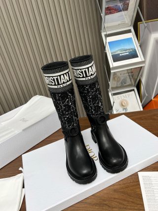 Dior autumn and winter boots retro work boots women's shoes