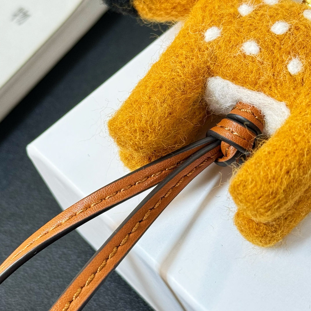 Loewe felt and cowhide penguin charm