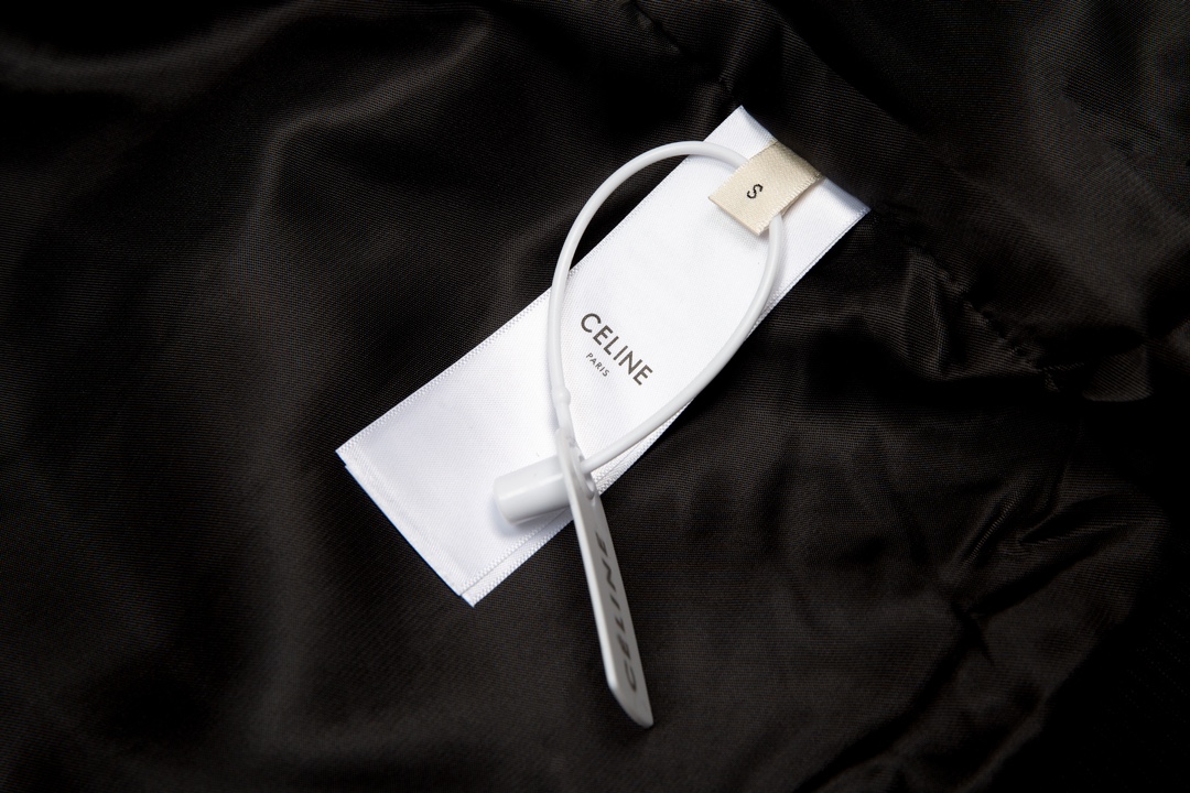 Celine baseball jacket with front and back logo embroidery