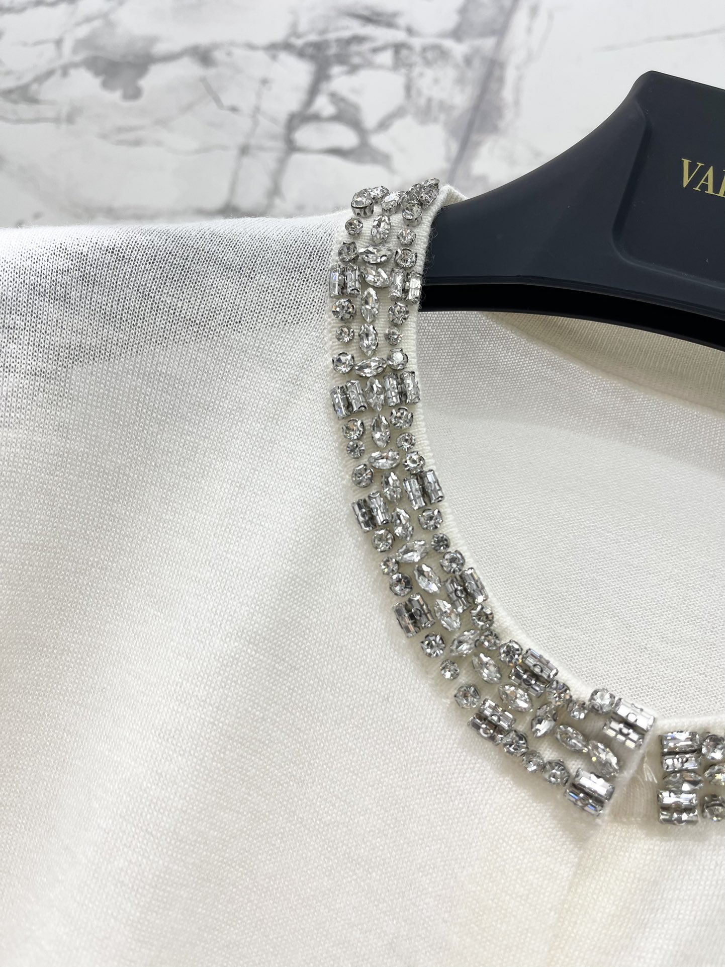 ????????????????* Valentino Heavy Collar Beaded Wool Knit Cardigan