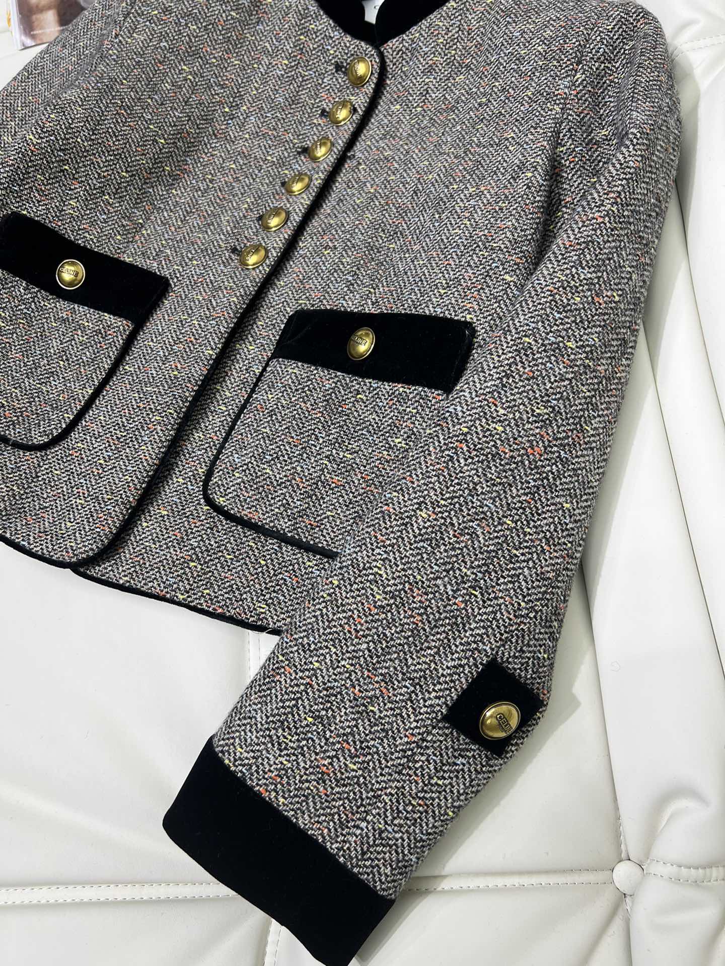 【Celine】Wool coat and skirt suit