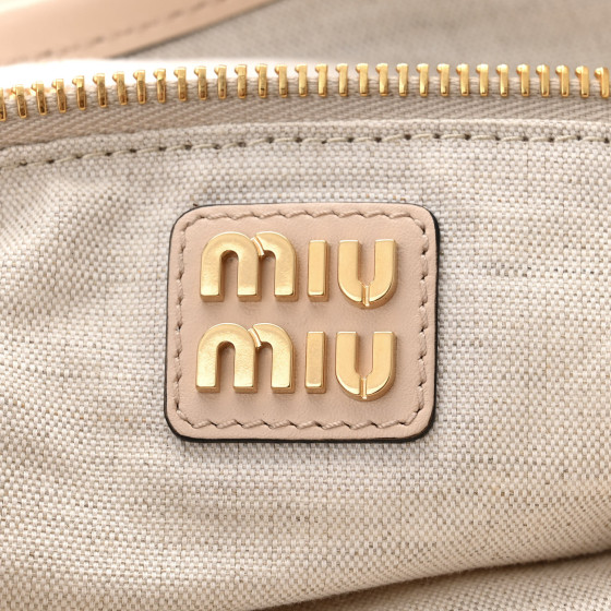 Miu Miu Nappa Ivy Bag Travertine Stone