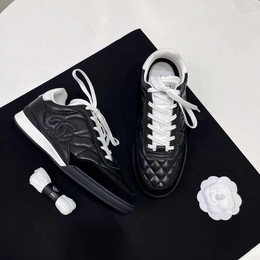 Chanel Chanel 2024SS early spring new diamond stitching flash casual sports shoes