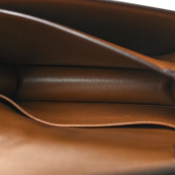 CELINE Box Calfskin Medium Classic Box Flap Bag Camel