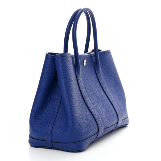 HERMES Negonda Garden Party 30 TPM Bleu Electrique