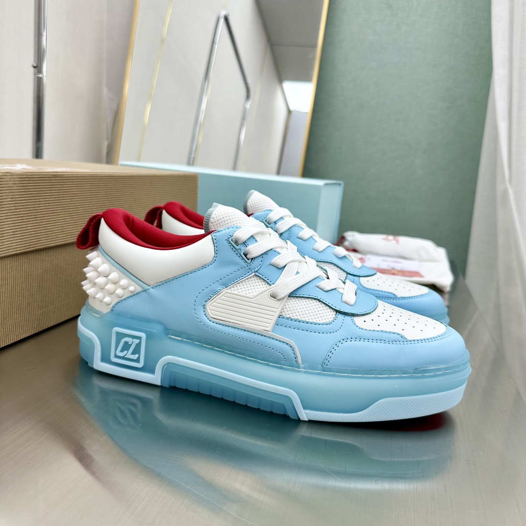 Christian Louboutin 2024 ASTROLOUBI Unisex Thick-soled Sneakers Blue