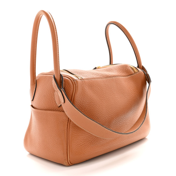 HERMES Taurillon Clemence Lindy 26 Gold