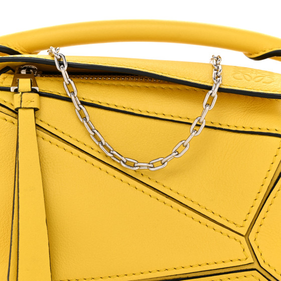 LOEWE Calfskin Nano Puzzle Bag Yellow