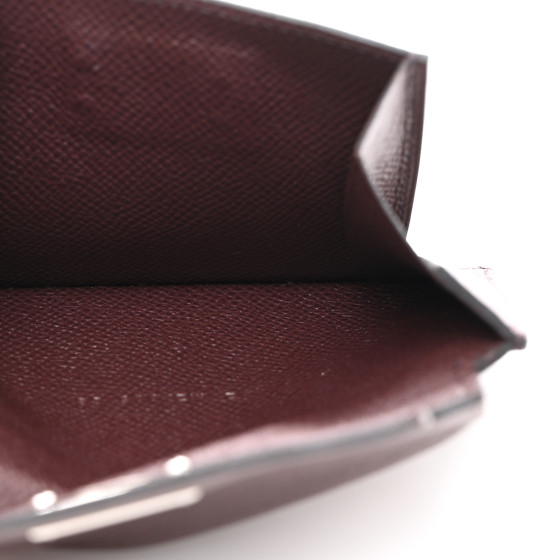 HERMES Epsom Kelly Pocket Compact Wallet Rouge Sellier