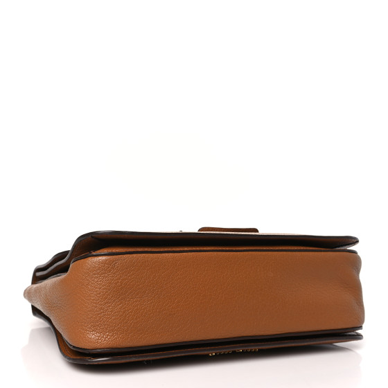 Miu Miu Goatskin Madras Shoulder Bag Cuoio