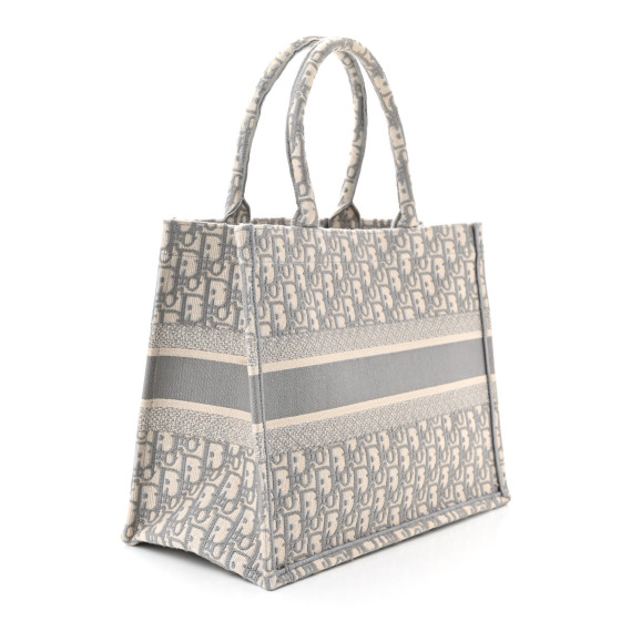 Christian Dior Oblique Medium Book Tote Grey