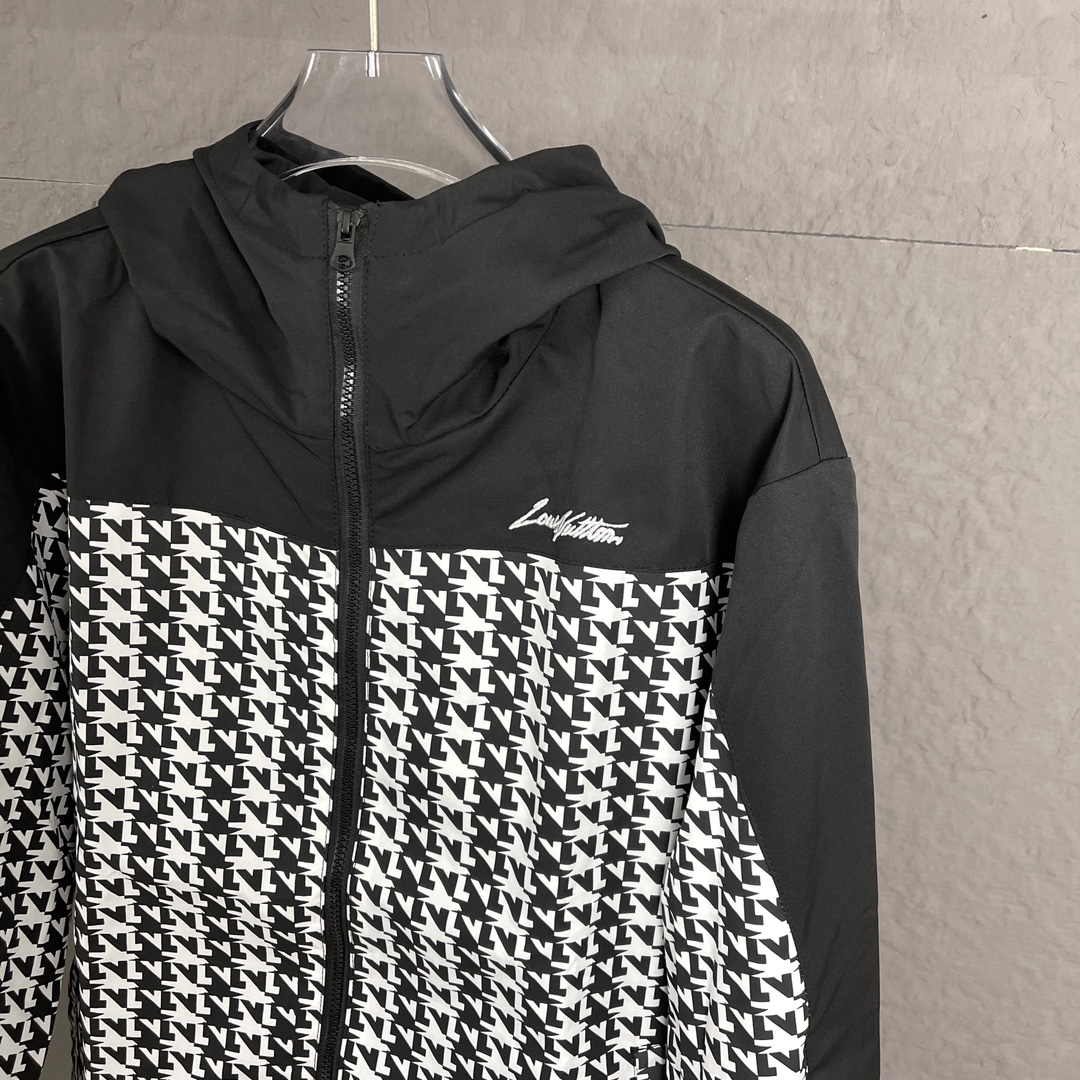 High quality Louis Vuitton patchwork houndstooth jacket