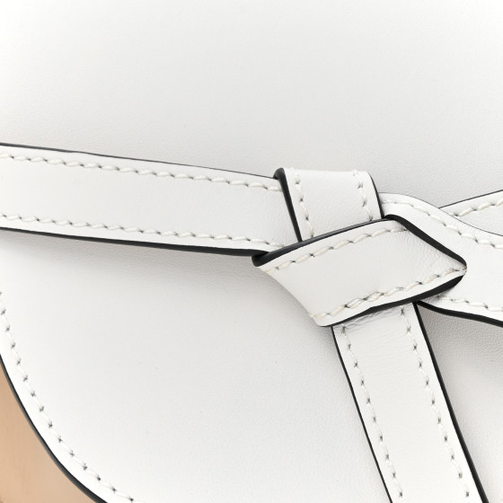 LOEWE Soft Calfskin Mini Gate Dual Bag Soft White Paper Craft