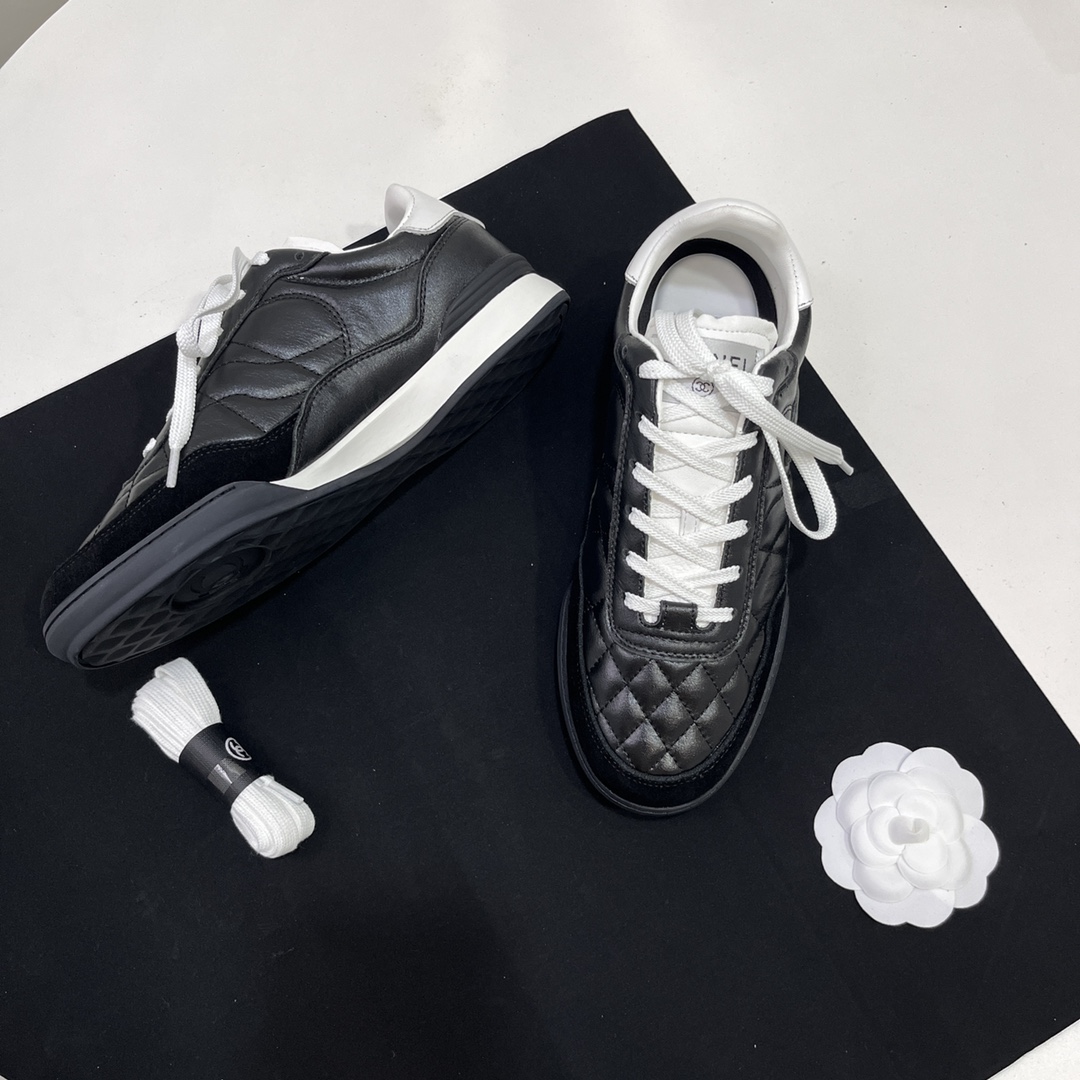 Chanel Chanel 2024SS early spring new diamond stitching flash casual sports shoes