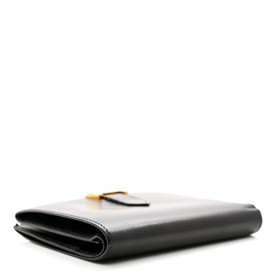HERMES Evergrain Bearn Compact Wallet Black
