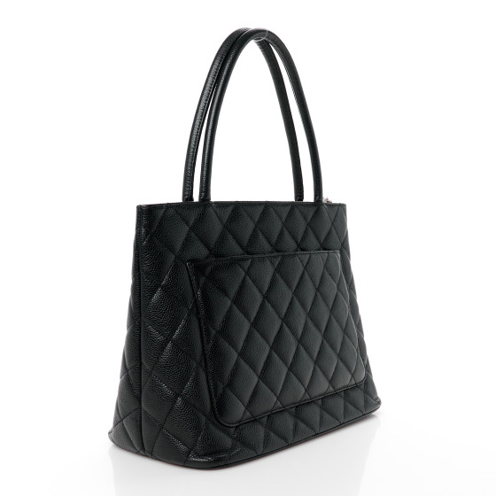 Chanel Caviar Quilted Medallion Tote Black