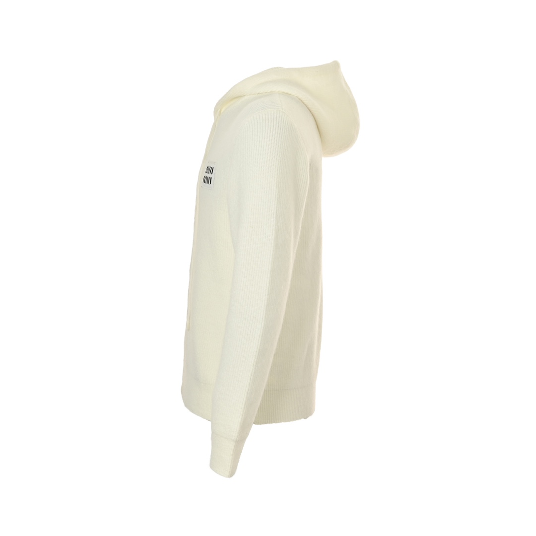 embroidered zipper sweater jacket