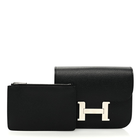 HERMES Epsom Constance Slim Wallet Black