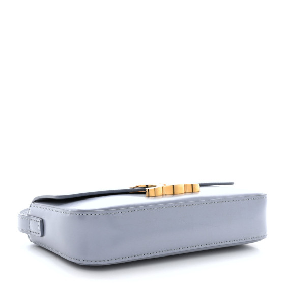 CELINE Shiny Calfskin Triomphe Shoulder Bag Artic Blue