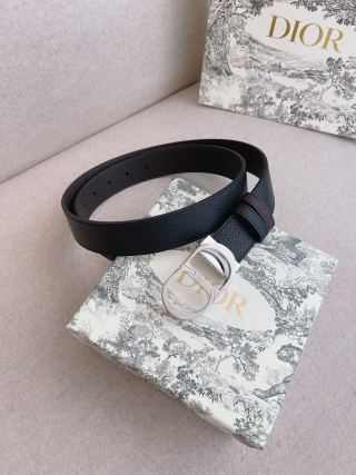 Men's casual belt double-sided cowhide series simple metal "CD" logo