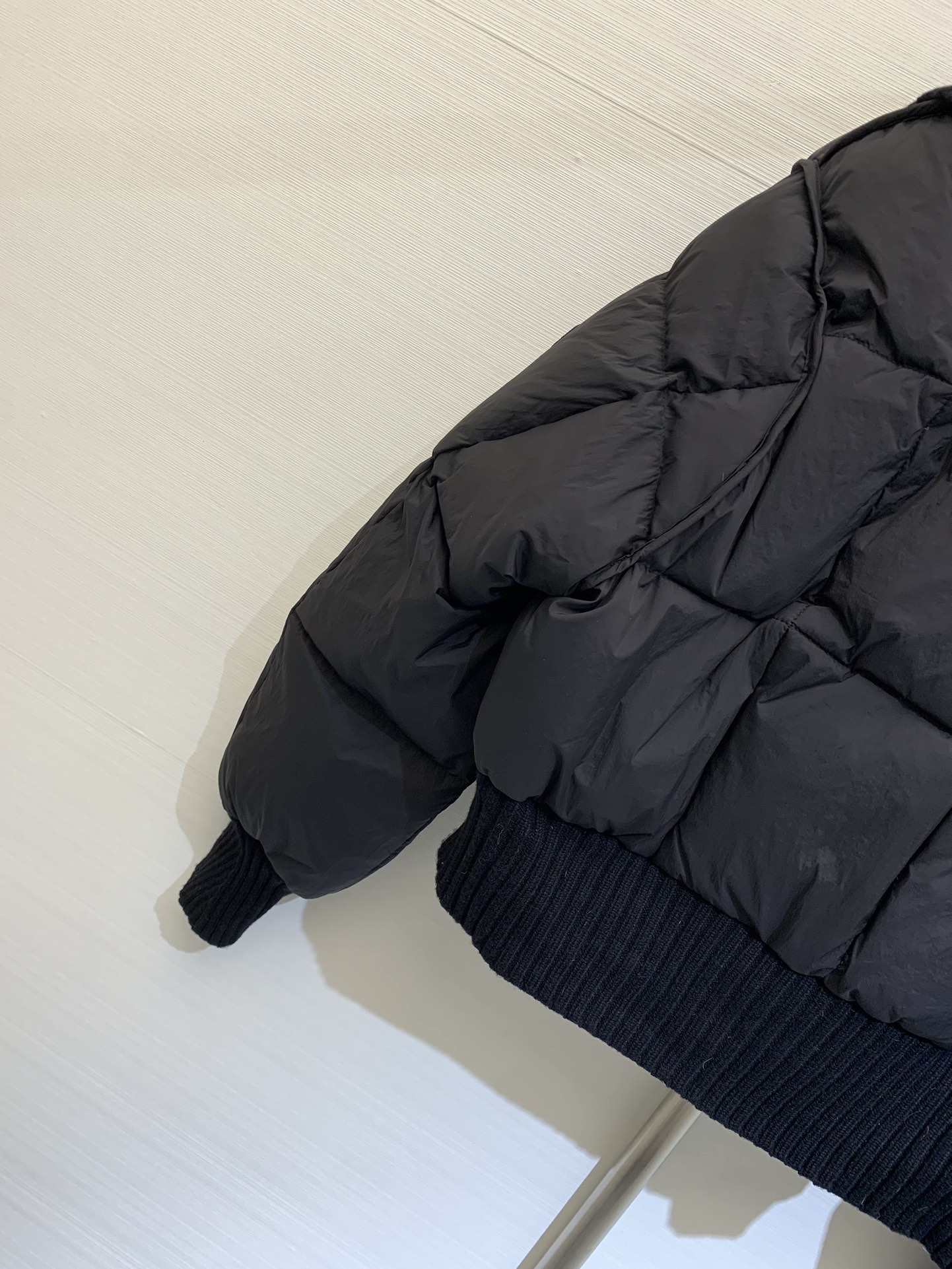 2024 Autumn and Winter Latest Knitted Splicing Large Lapel Jacket Down Jacket