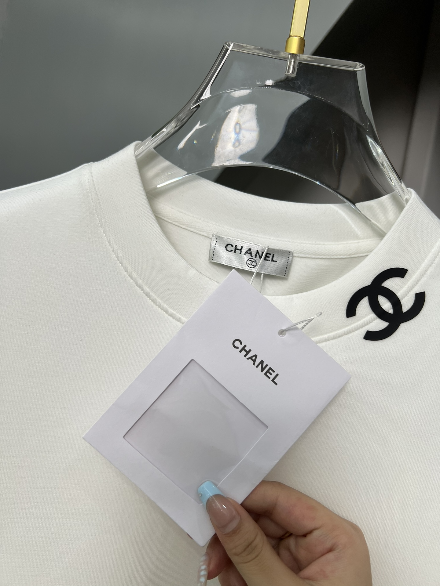 2024 Fall/Winter Chanel CHANEL Round Neck Printed Short Sleeve T-Shirt