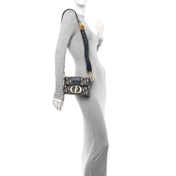 Christian Dior Oblique 30 Montaigne Box Bag Blue