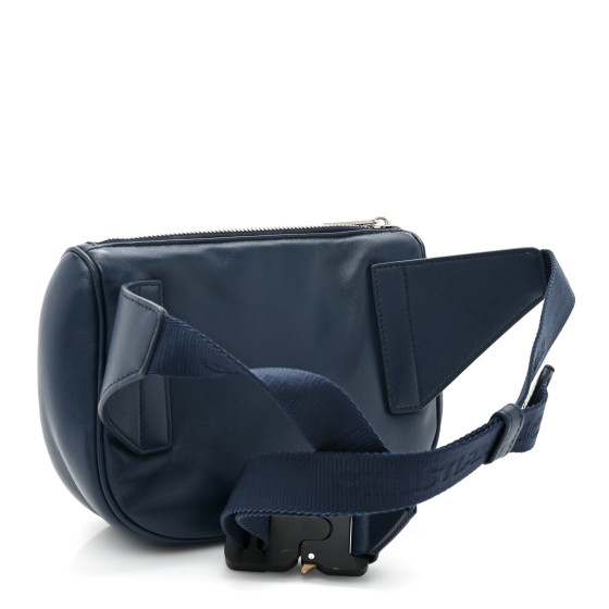 Christian Dior Galaxy Calfskin Oblique World Tour Saddle Belt Bag Navy Blue