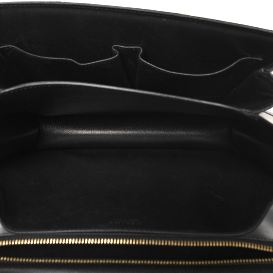 CELINE Cobra Calfskin Medium Classic Box Flap Bag Yellow