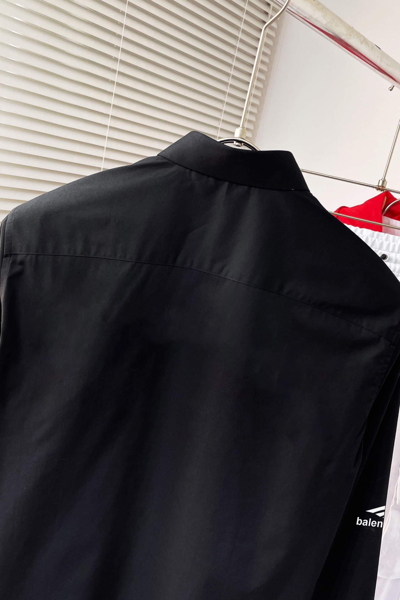 Balenciaga 24FW 3B white stripe embroidered shirt