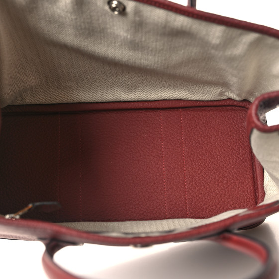 HERMES Vache Country Garden Party 30 TPM Rouge H