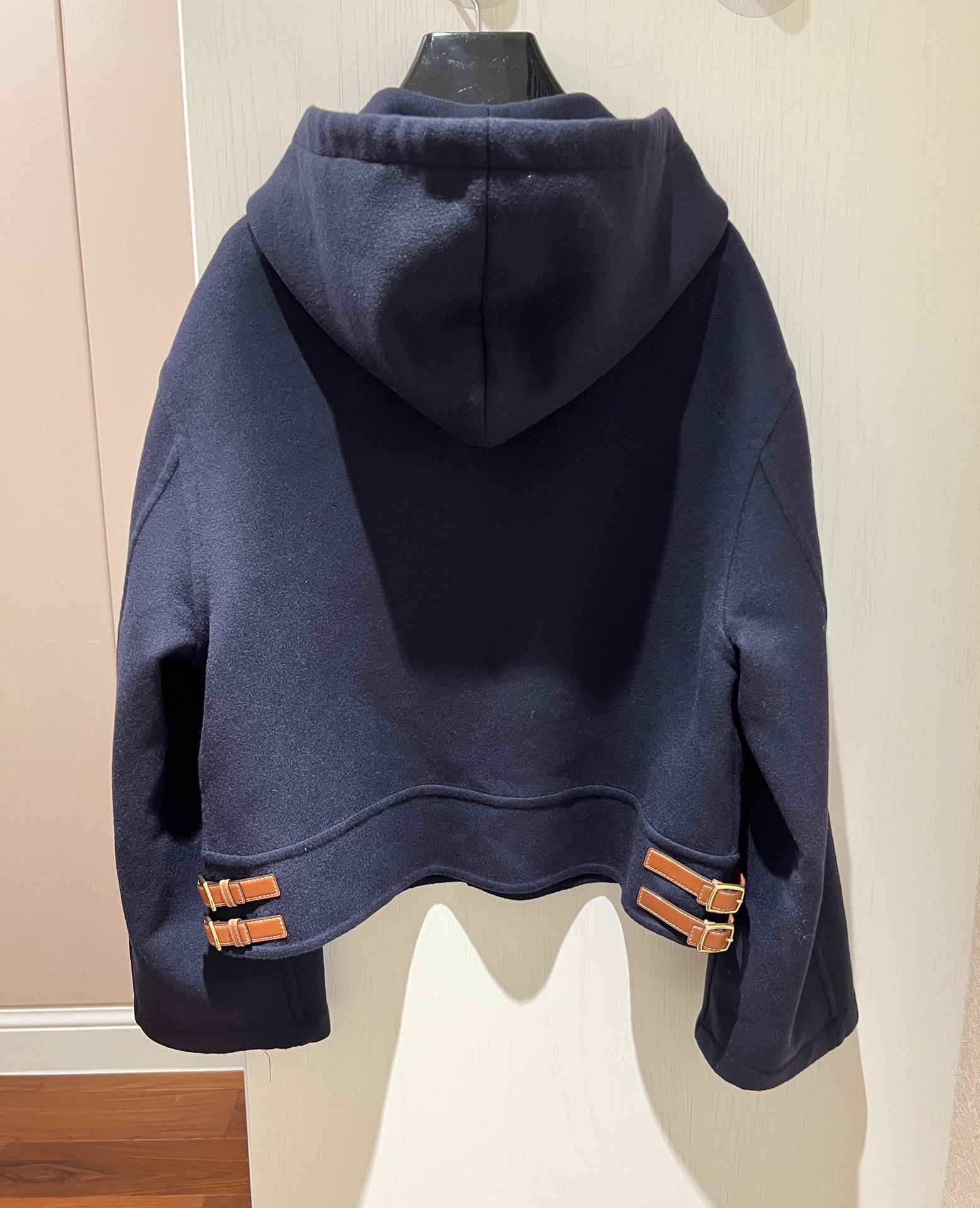 celine 23 autumn and winter new double-sided leather strap decoration versatile metal snap button jacket