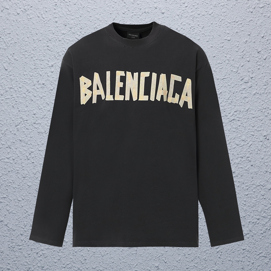 Balenciaga Manchester United M embroidered long-sleeved bottoming shirt