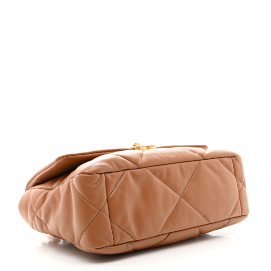 Chanel Lambskin Quilted Medium Chanel 19 Flap Brown