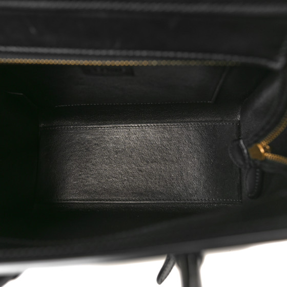 CELINE Baby Grained Calfskin Nubuck Nano Tri-Color Luggage Olive