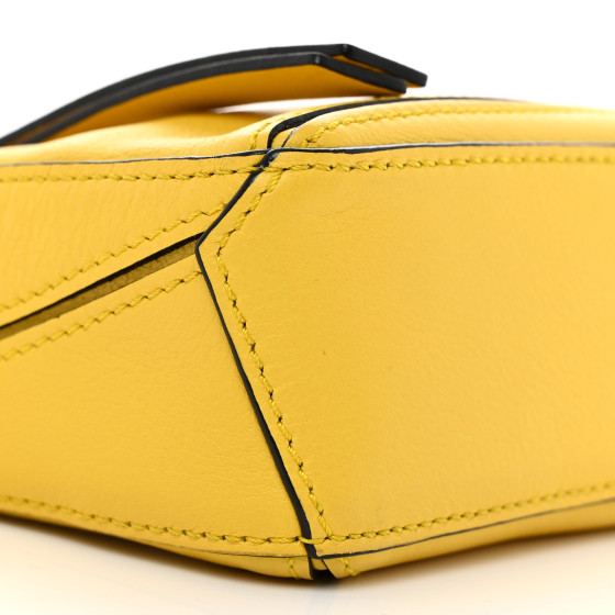 LOEWE Calfskin Nano Puzzle Bag Yellow