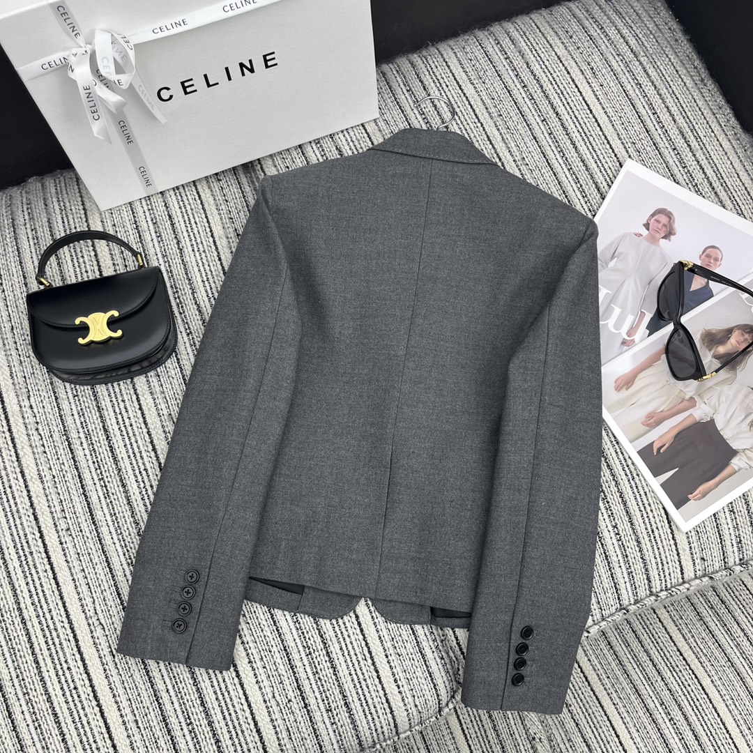 【Celine】Lapel Blazer and Skirt Set
