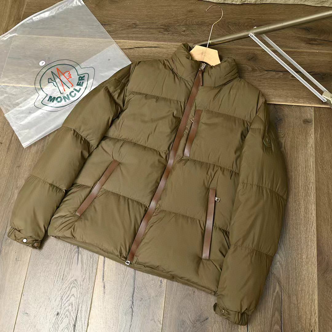 MONCLER2024 new Moncler winter leather label down jacket