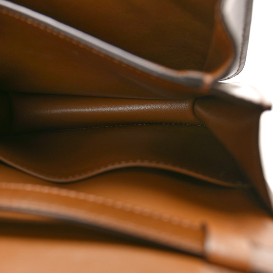 CELINE Box Calfskin Teen Classic Box Flap Bag Camel