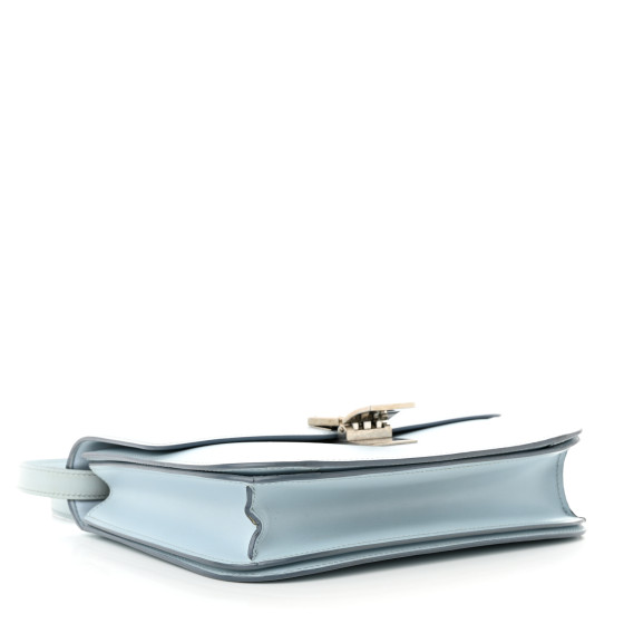 CELINE Box Calfskin Medium Classic Box Flap Bag Sky