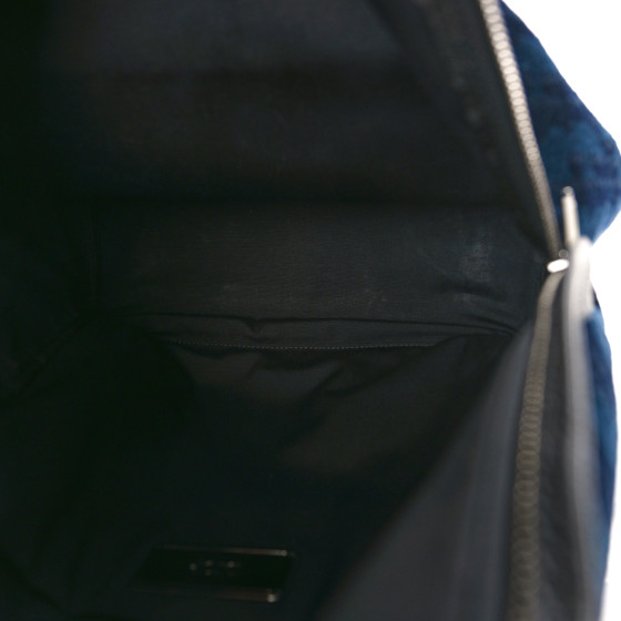 Christian Dior Oblique Velvet Calfskin Backpack Navy